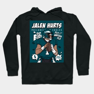 Jalen Hurts Comic Style Art Hoodie